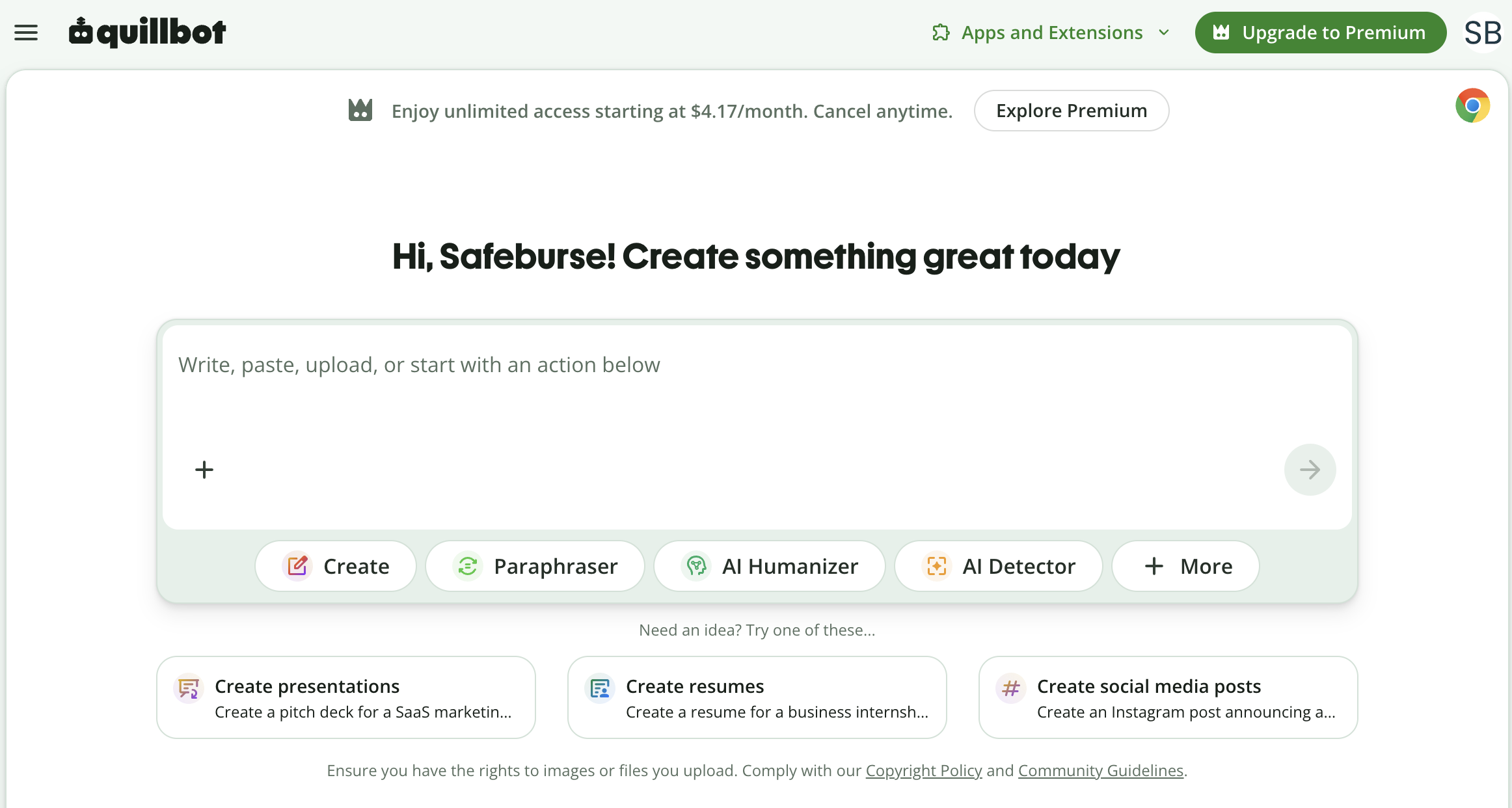 Quillbot screenshot or product image