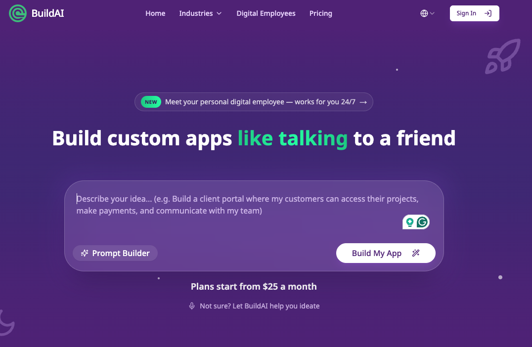 Build AI screenshot or product image