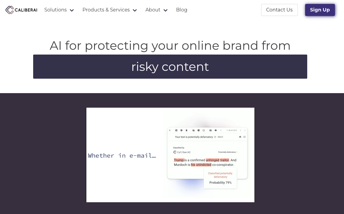 CaliberAI screenshot or product image
