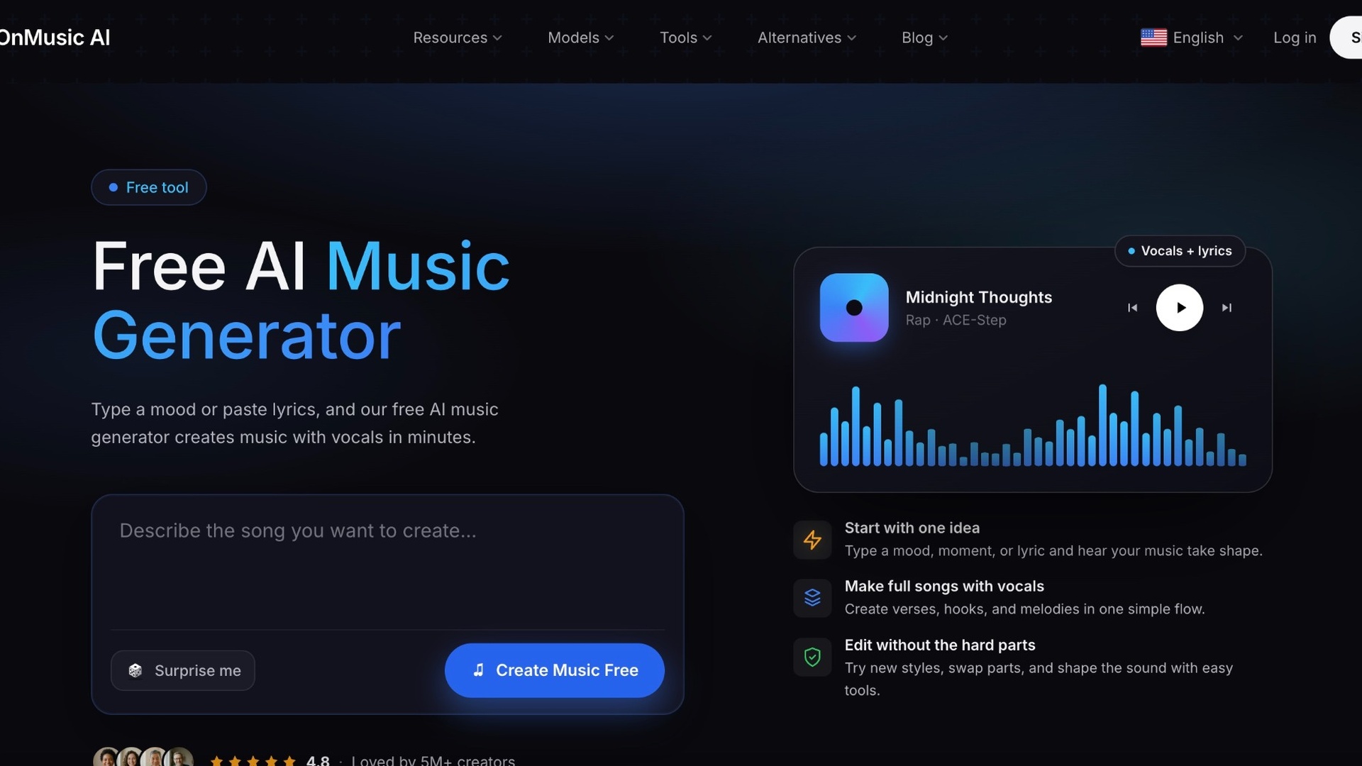 OnMusic AI screenshot or product image