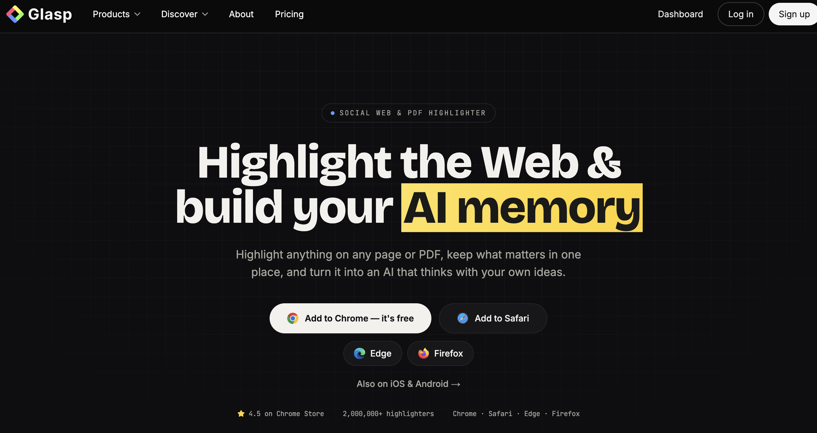 Glasp screenshot or product image