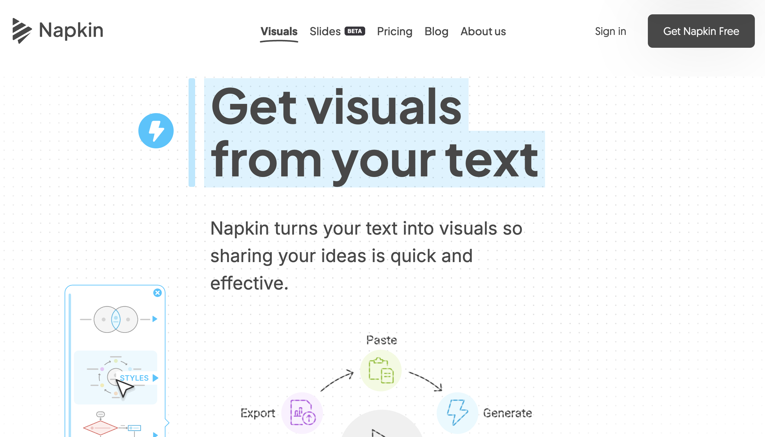 Napkin AI screenshot or product image