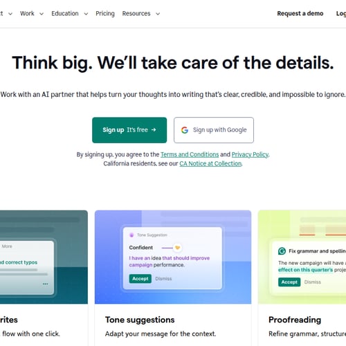Grammarly screenshot or product image