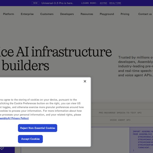 Assembly AI screenshot or product image