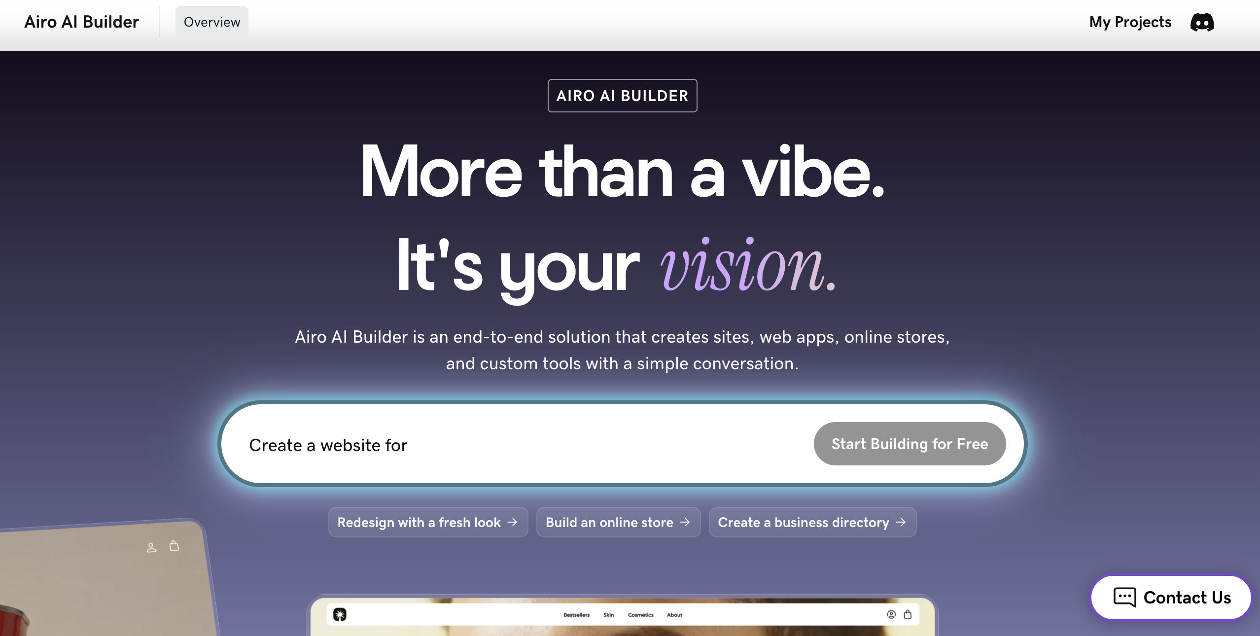 Airo AI Builder screenshot or product image