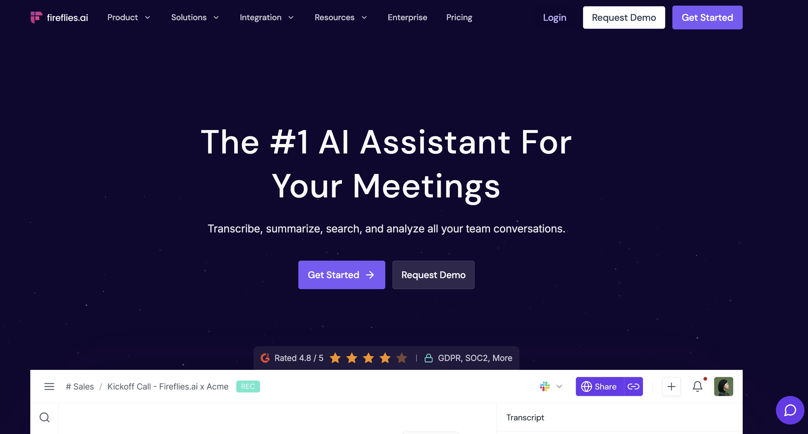 Fireflies.ai screenshot or product image