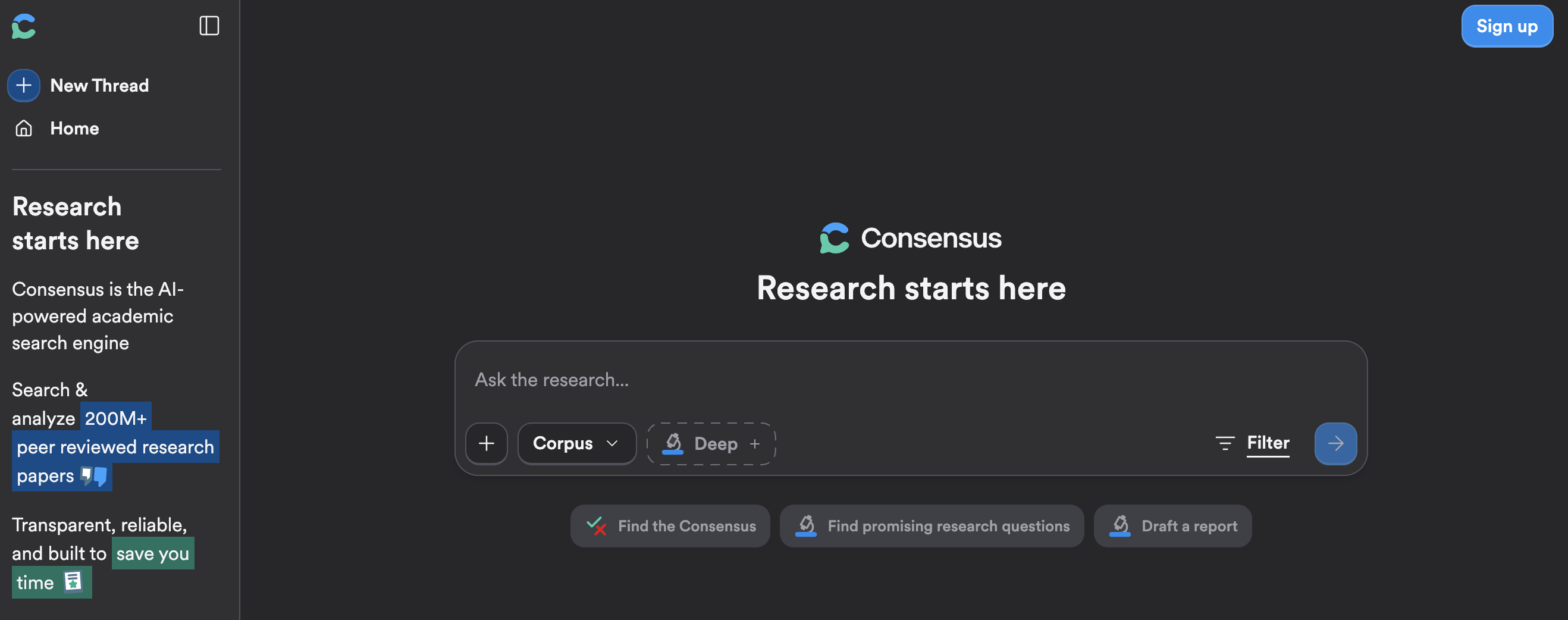 Consensus screenshot or product image