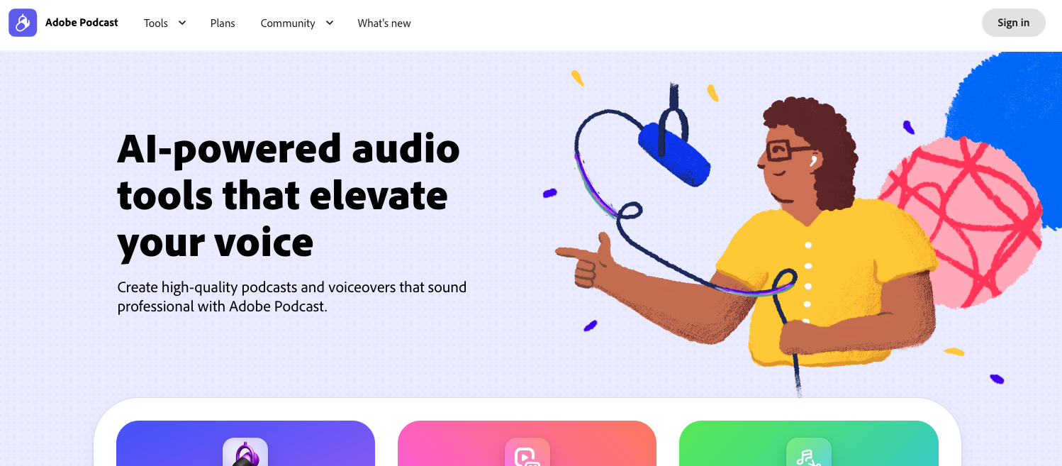 Adobe Podcast screenshot or product image
