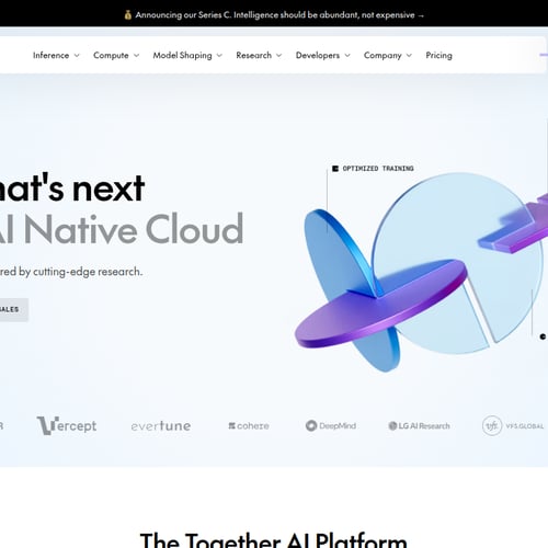 Together AI screenshot or product image