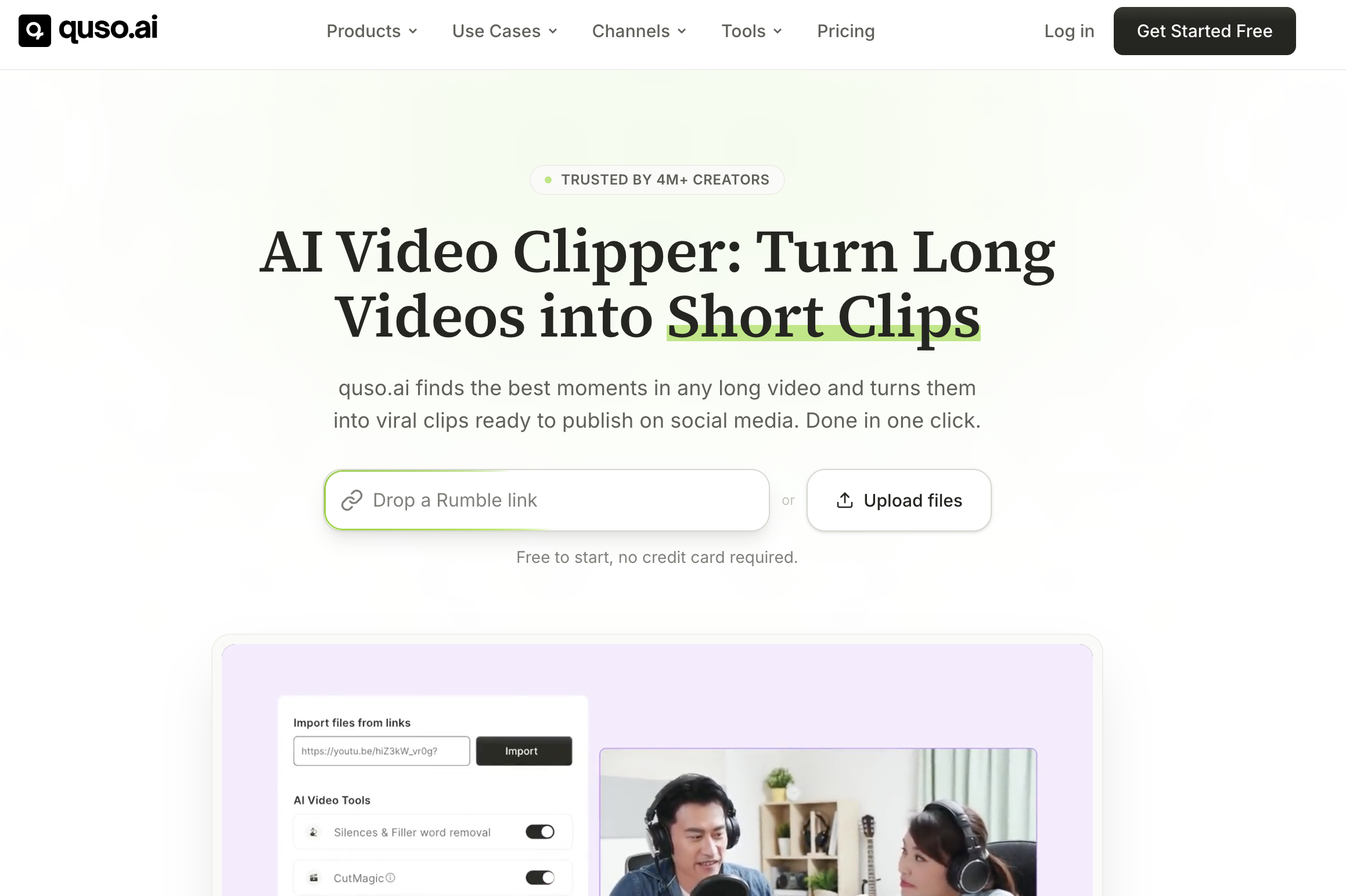 Vidyo (Quso.ai) screenshot or product image