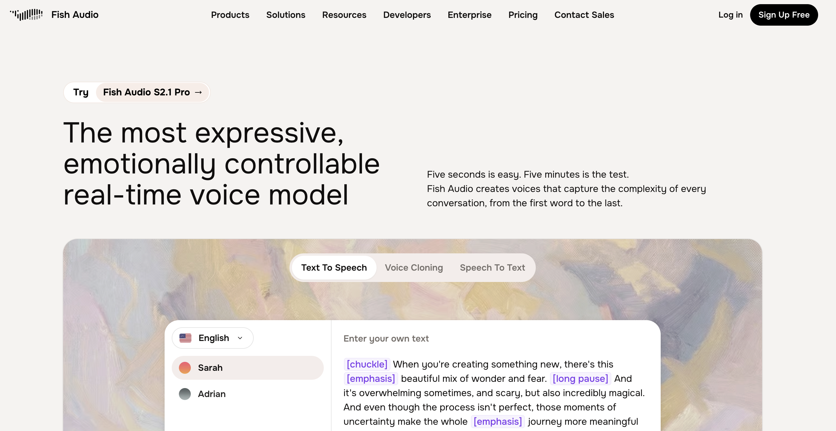 Fish.audio screenshot or product image